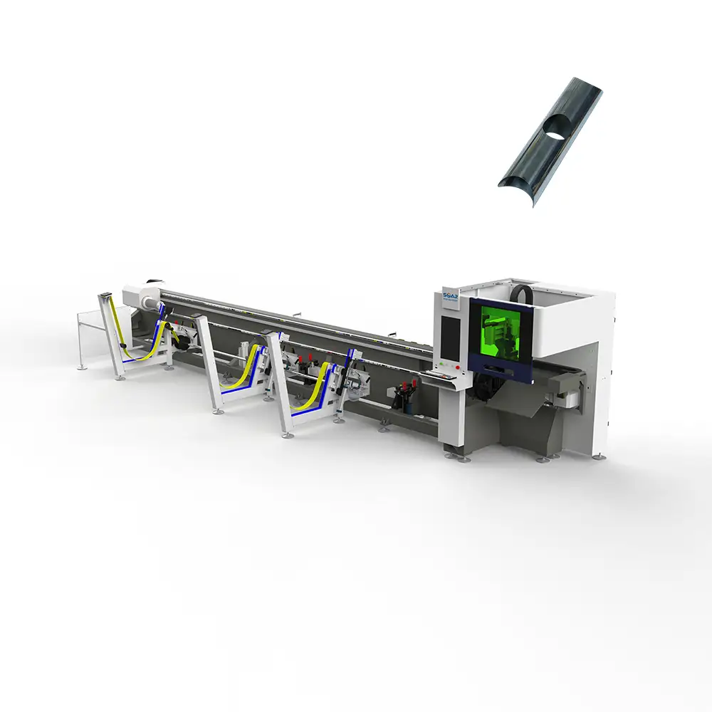 Automatic CNC Fiber Laser Cutting Machine for Round Pipe Tube Metal Cutting