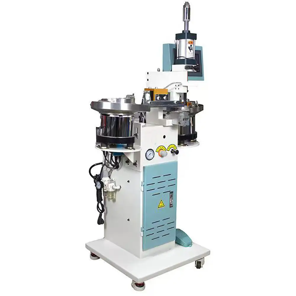 Automatic Double-Sided Snap Button Fastener Rivet Riveting Machine for Belts Gift Bag