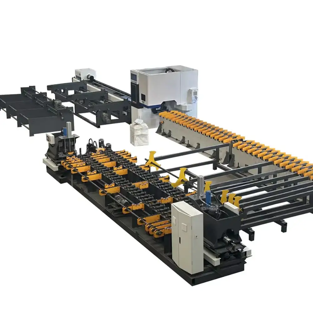 Automatic Laser Cutting & Grooving Machine Fire Protection Pipe Production Line For Metal Processing