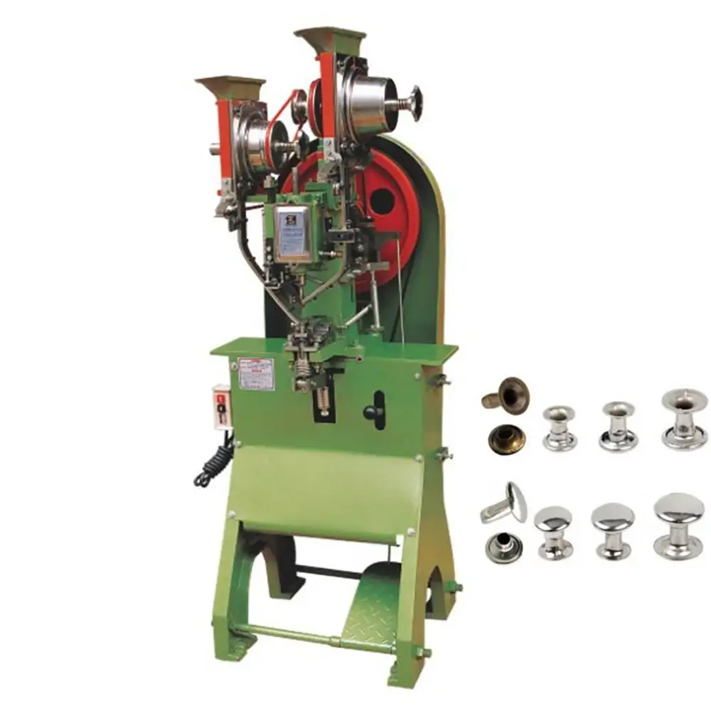 Automatic Riveting Pet Collar Rivet Snap Button Punching Attaching Machine for Dog Collar