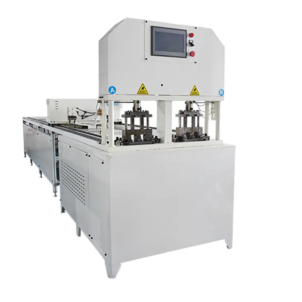 CNC 15 Ton 3m Sing Line Cutting And Punching Tube Pipe Angle Hole Punching Machine