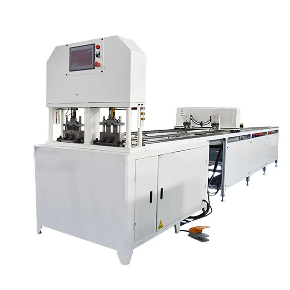 CNC 15 Ton Double Line 6m Square Round Metal Stamping Press Pipe Tube Hole Punching Machine