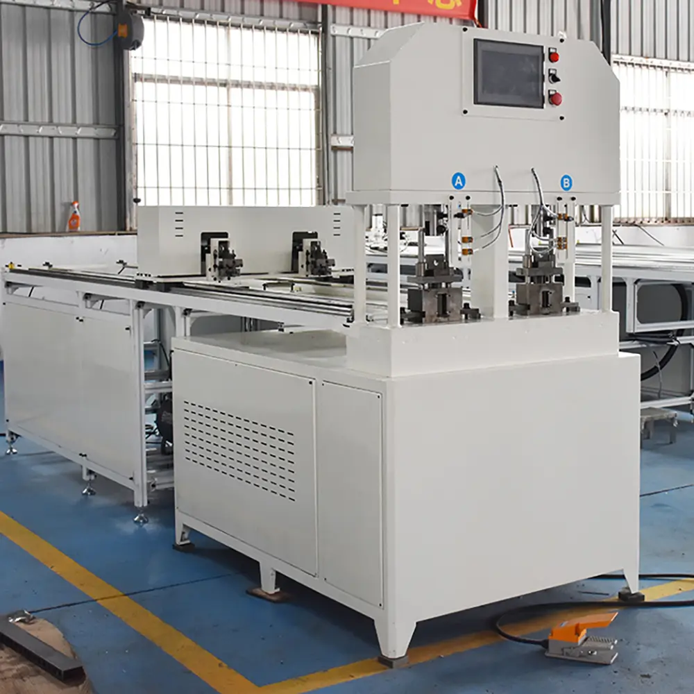 CNC Double Line 20 ton 3m Square Round Metal Stamping Press Pipe Tube Hole Punching Machine
