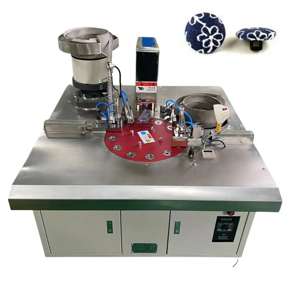 Decoration Button Cover Fastener Attaching Button Covering Machine
