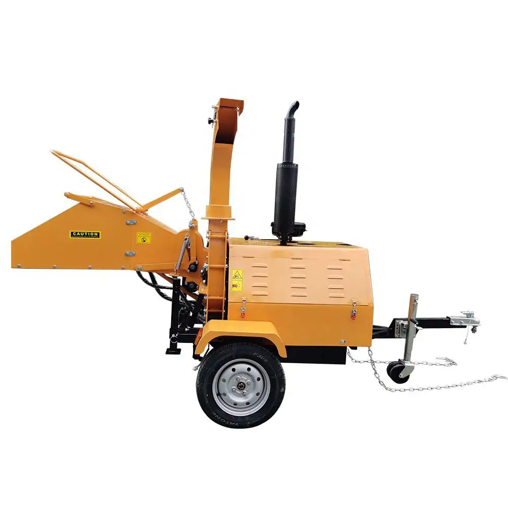 Diesel Engine Wood Chipper, Portable Wood Chipper Shredder