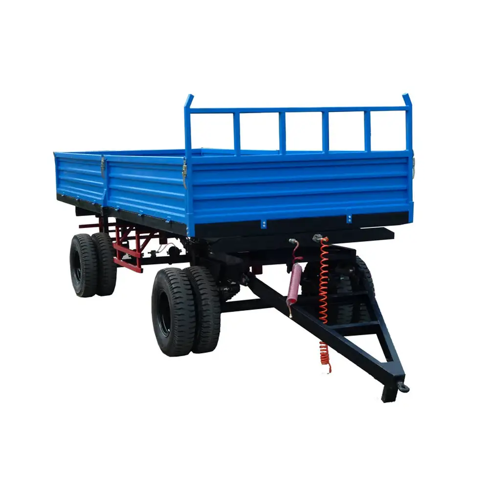 Double Axle Farm Trailer, Farm Tipping Trailer, Agricultural Hydraulic Small Dump Trailer