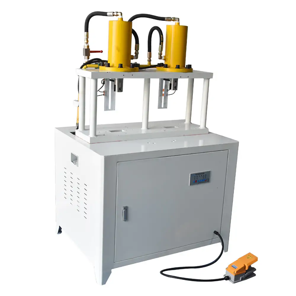 Double Heads Hydraulic square and Rectangle Tube Punching Hole and Cutting Machine 20B