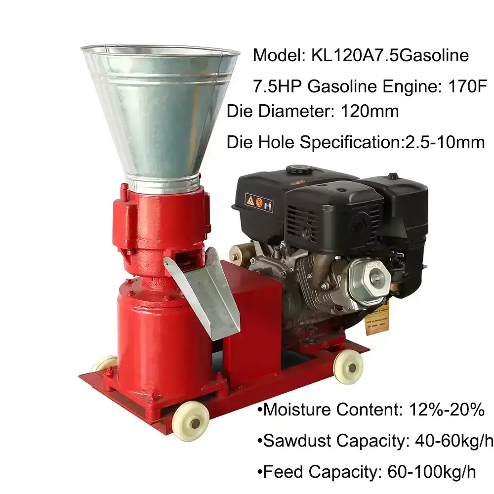 Feed Pellet Machine, Gasoline Engine flat die animal feed pellet mill, Animal Feed Pellet Making Machine for Livestock