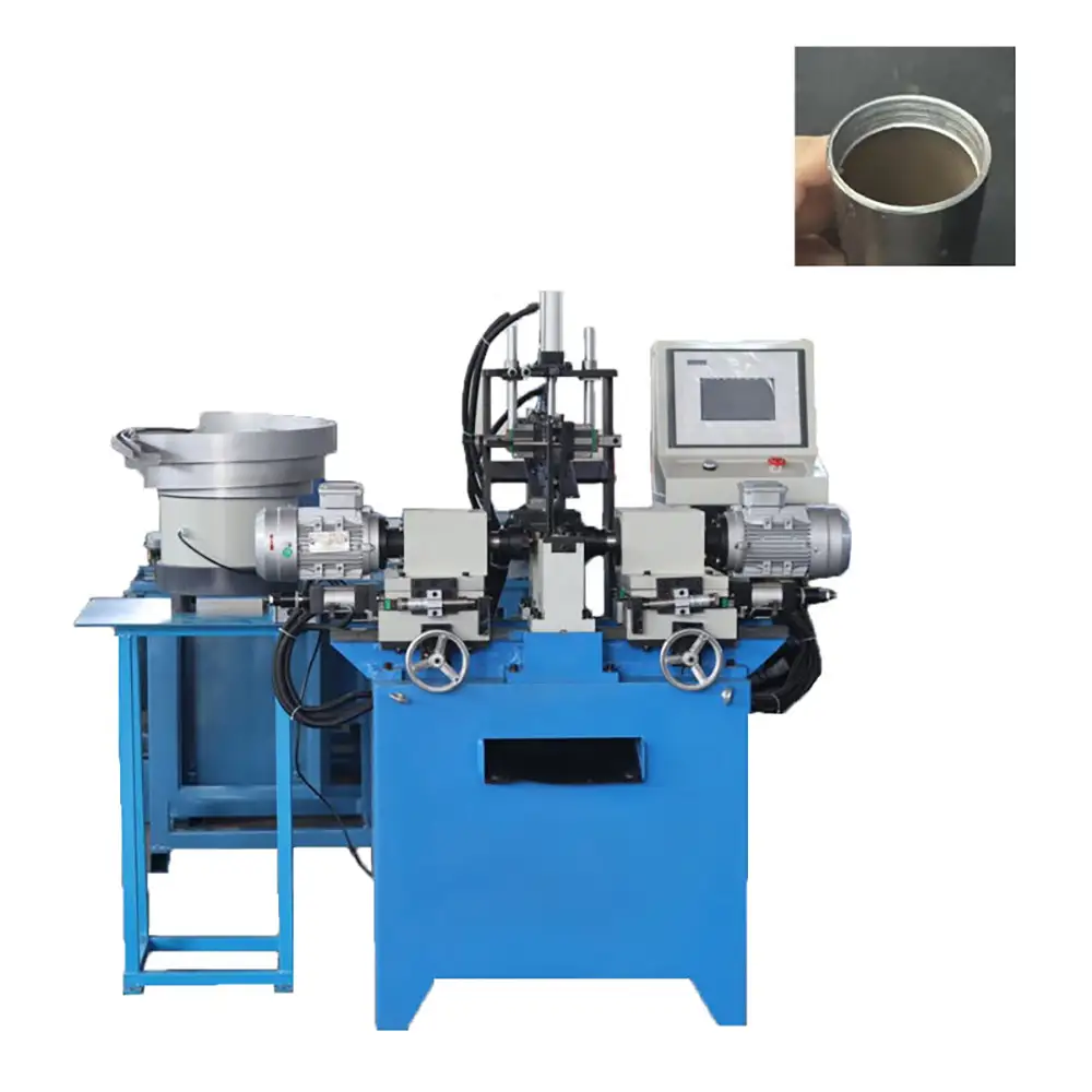 High Efficiency Stainless Steel Copper Iron Pipe Automatic Feeding Double Head Chamfering Machine
