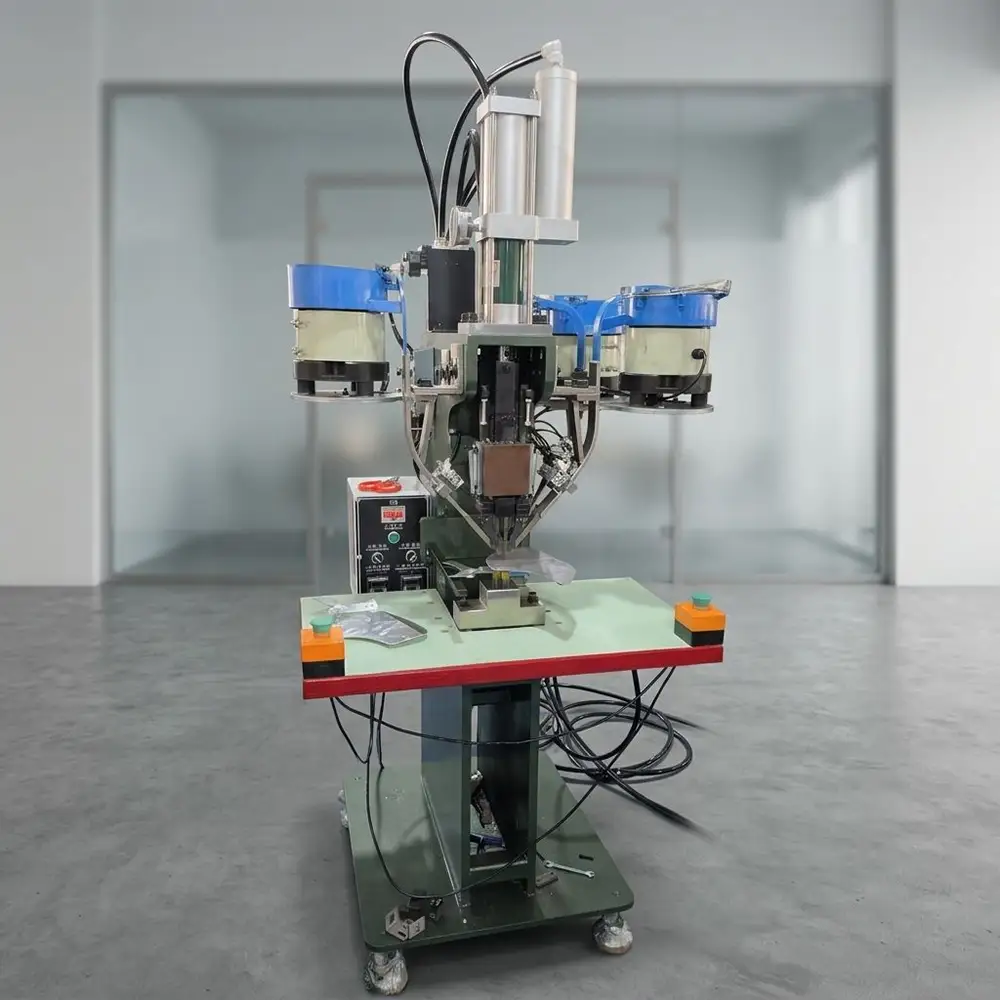 High-Speed 3-Head Pneumatic Riveting Machine, Boost Fan Assembly Output