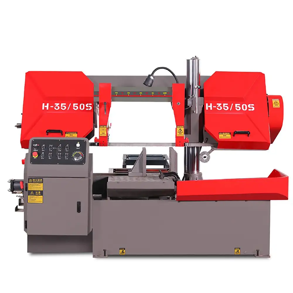 Metal Band Saw Machine Horizontal Double Column Automatic Cutting 350x500mm