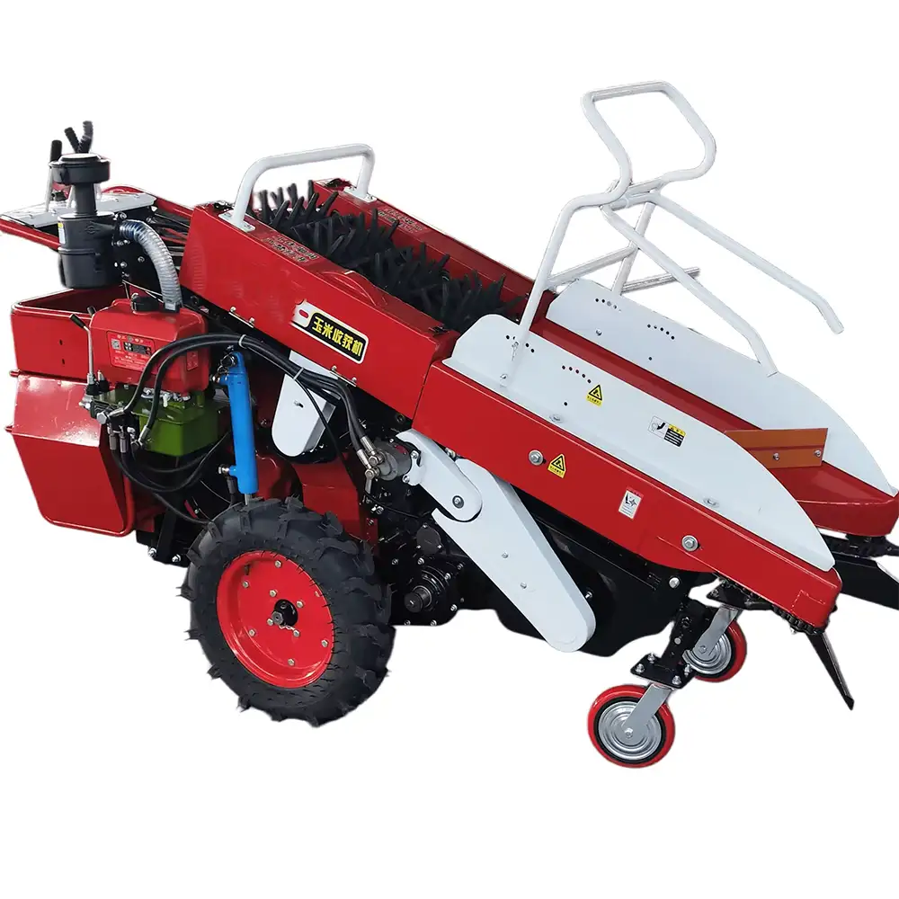 Mini Multi-functional Corn Harvesting Machine, Semi-Automatic Self-Propelled Corn Harvester