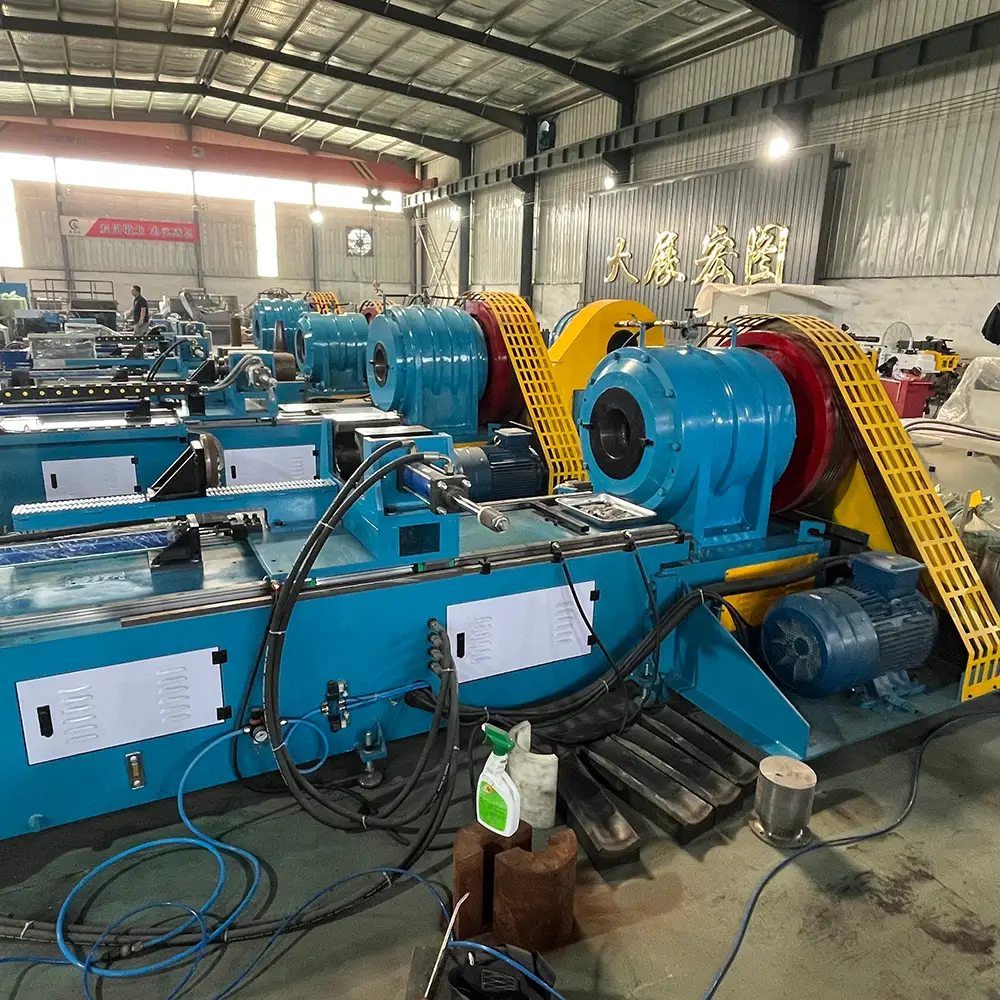 Semi-Automatic End Pointing Machine for Ground Screw Pile Processing