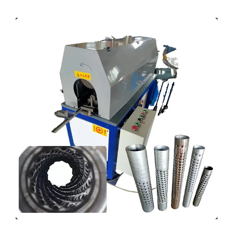 Semi Automatic Exhaust Pipe Perforating Machine for Muffler | Hole Punching Stainless Steel Tube