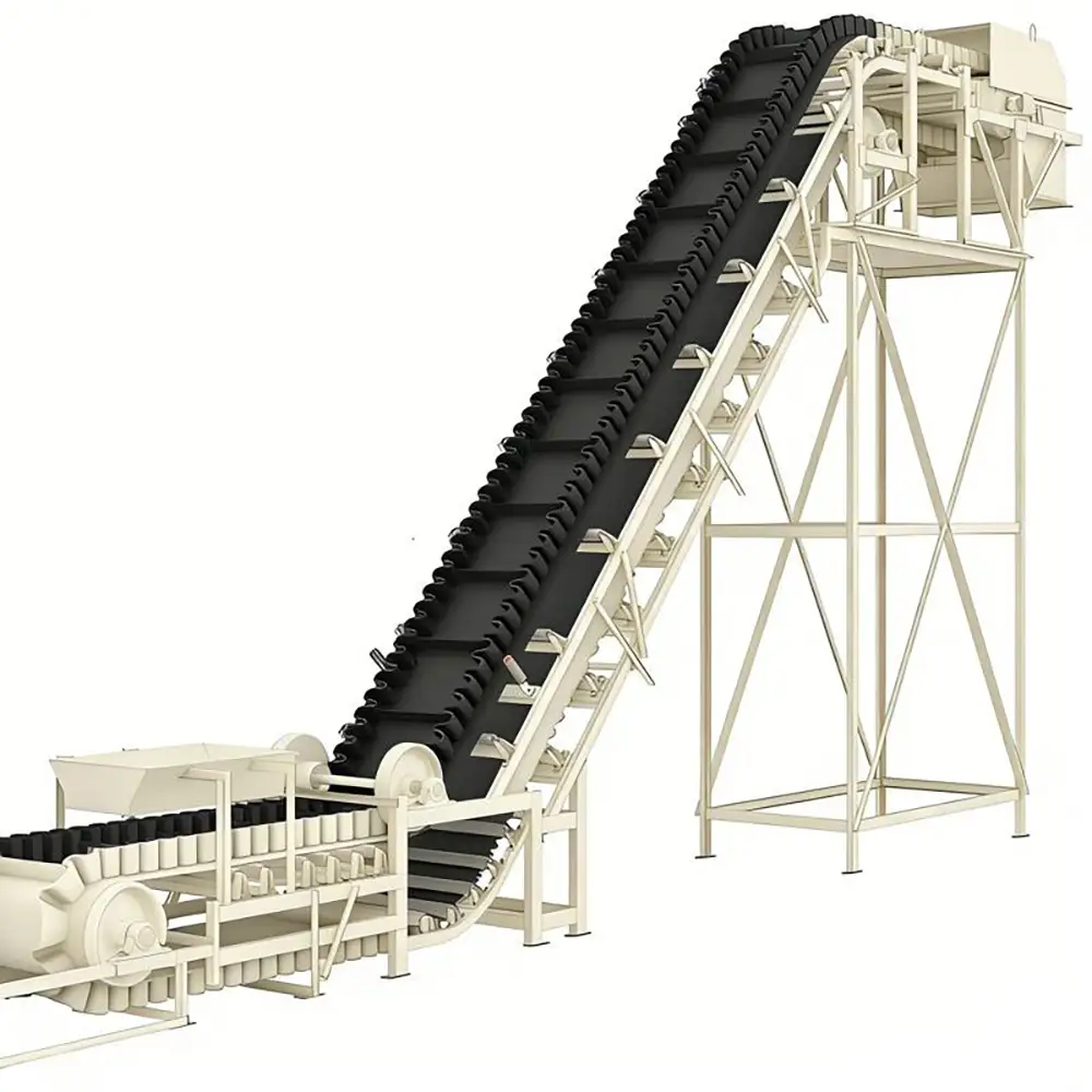 Sidewall Belt Conveyor, Automatic Rubber Steep Sidewall Belt Conveyor Machine