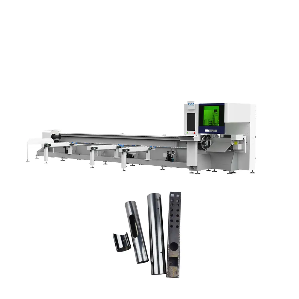 Two Chuck Zero Tail Fiber Laser Tube Cutting Machine for Industrial Fence Easy Operation