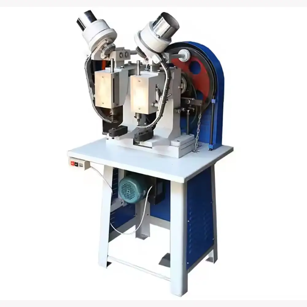 Two Holes at a Time Eyelet Punching Riveting Machine for Cloth Paper Plastic Bags Curtains Shoes